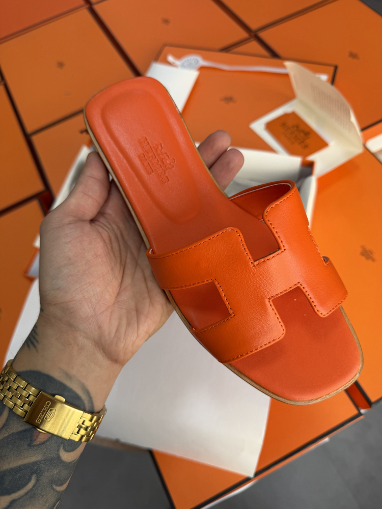 Hermes Oran Sandal Orange (Original Full Set)