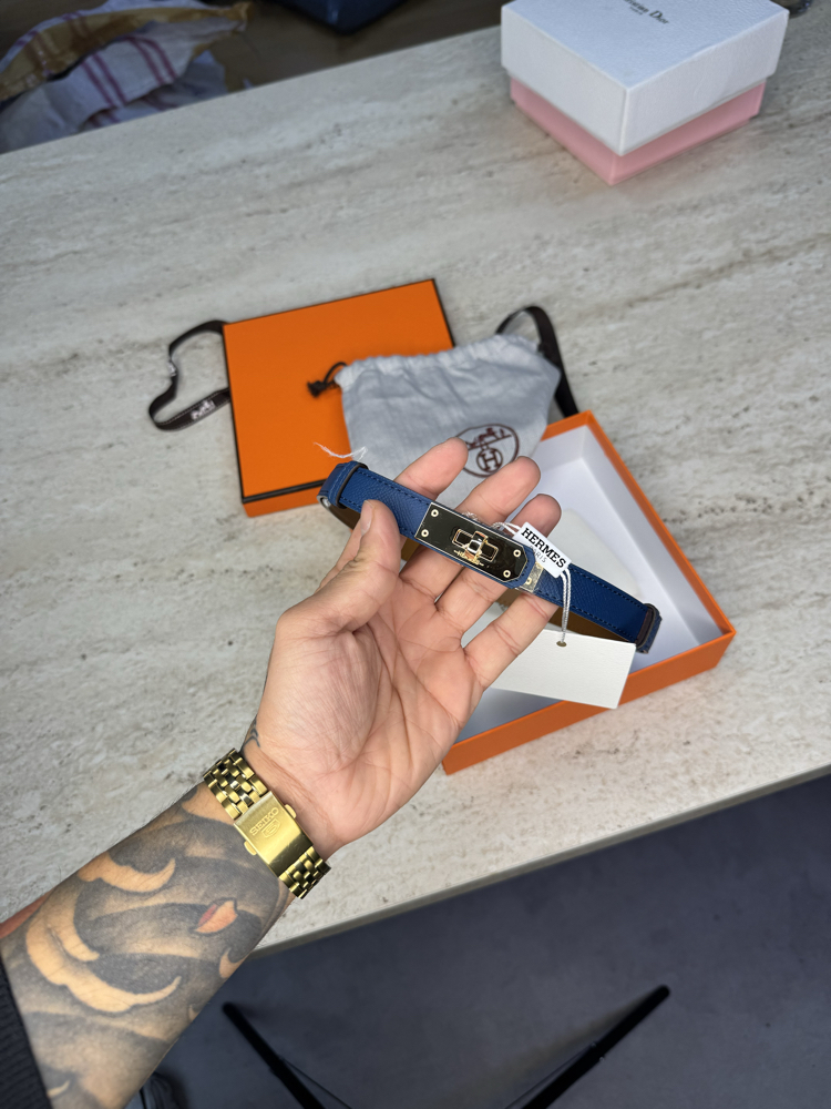Hermes Blue Belt (Ayarlanabilir) - Premium