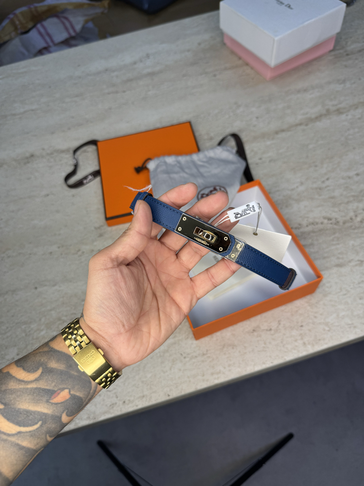 Hermes Blue Belt (Ayarlanabilir) - Premium