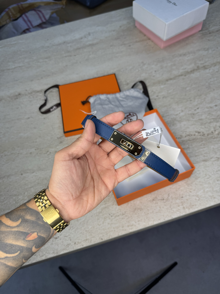 Hermes Blue Belt (Ayarlanabilir) - Premium