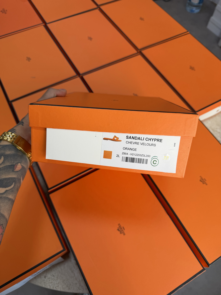 Hermes Oran Sandal Orange (Original Full Set)