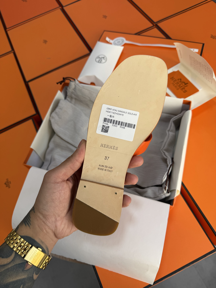 Hermes Oran Sandal Orange (Original Full Set)