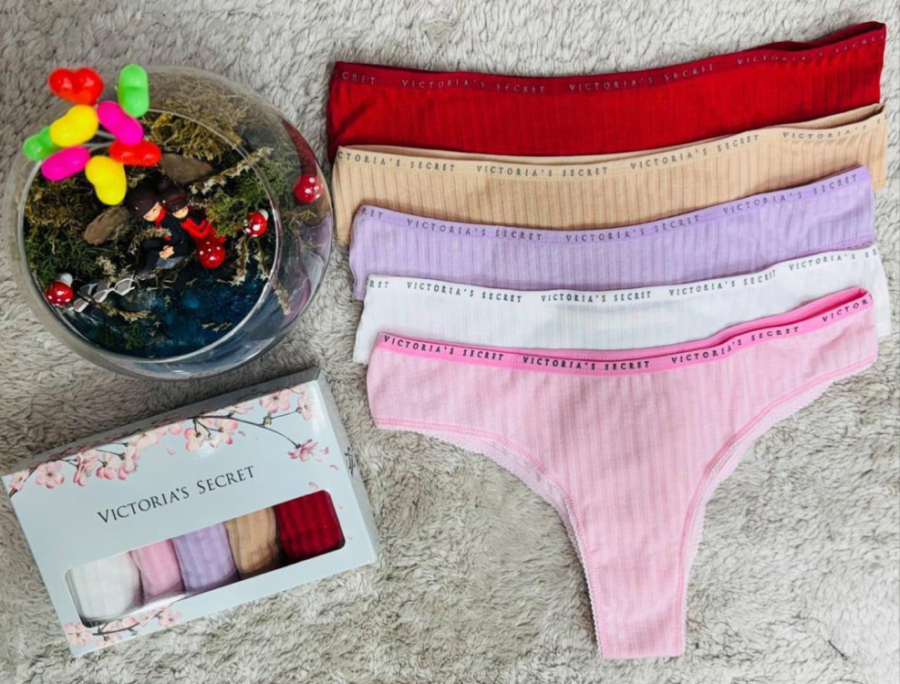 VS Ribana 5’li Günlük Konfor Tanga Seti – Pastel 