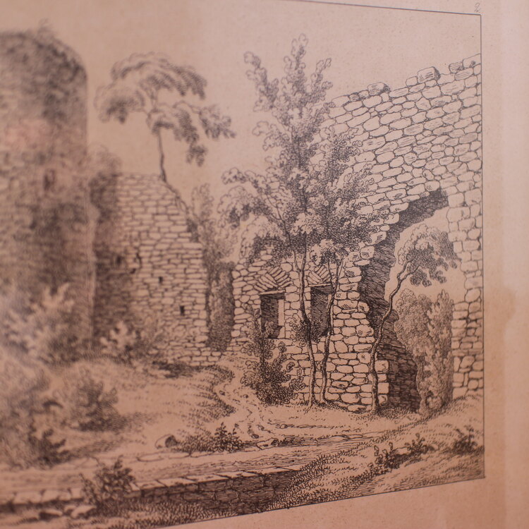 Almanya Wartburg kalesi gravür baskı