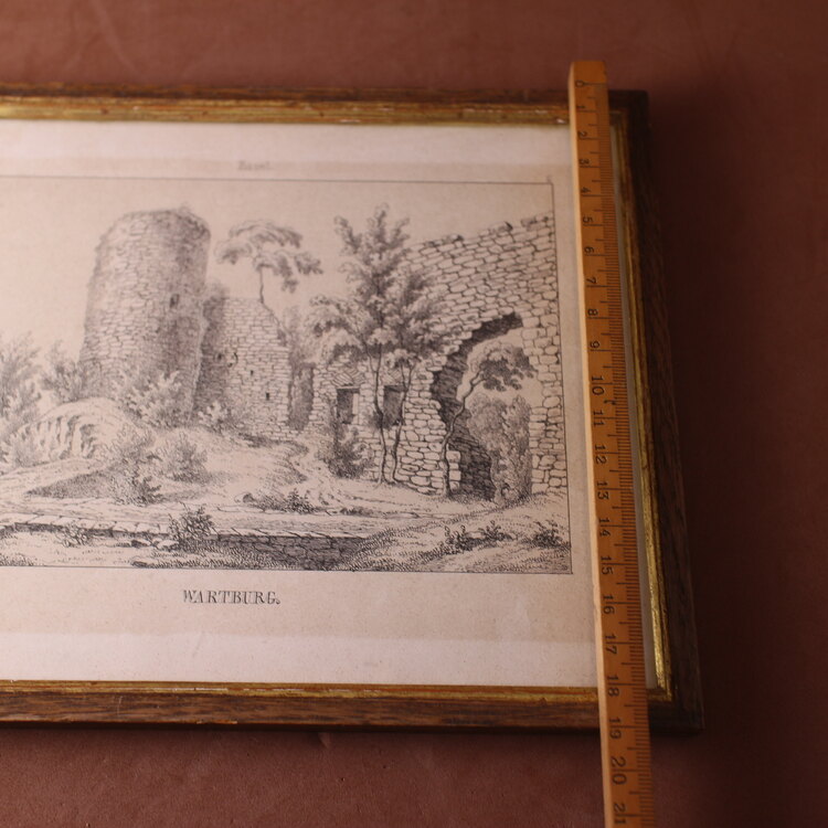 Almanya Wartburg kalesi gravür baskı