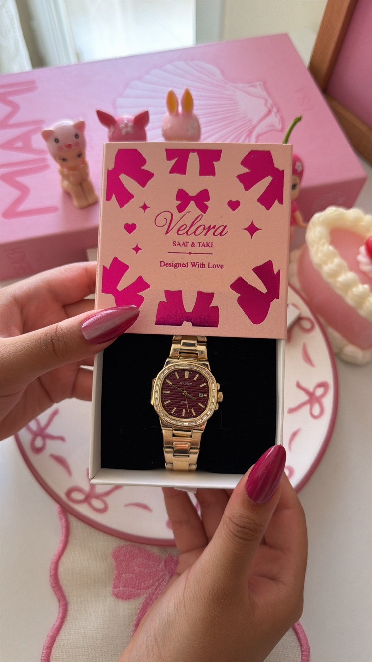 Gold bordo ptek saat