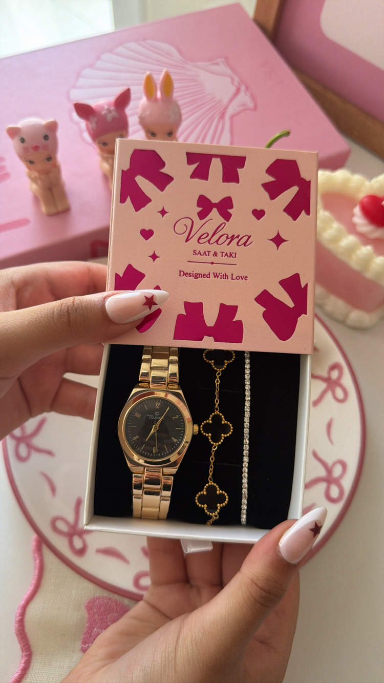 Gold siyah nora set