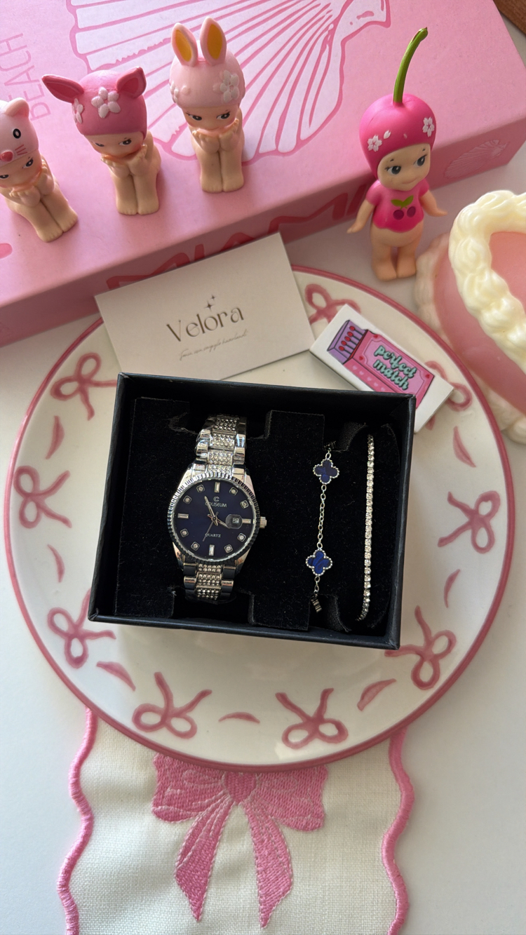 Lacivert shine set