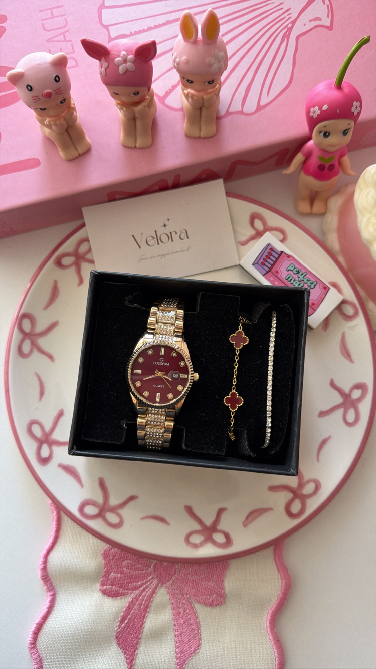 Gold bordo shine set