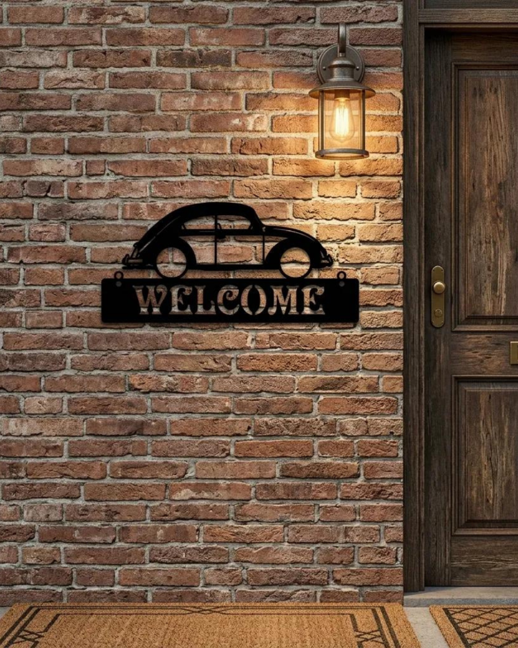 LAZER KESİM METAL WELCOME KAPI YAZISI (KİŞİYE ÖZEL)