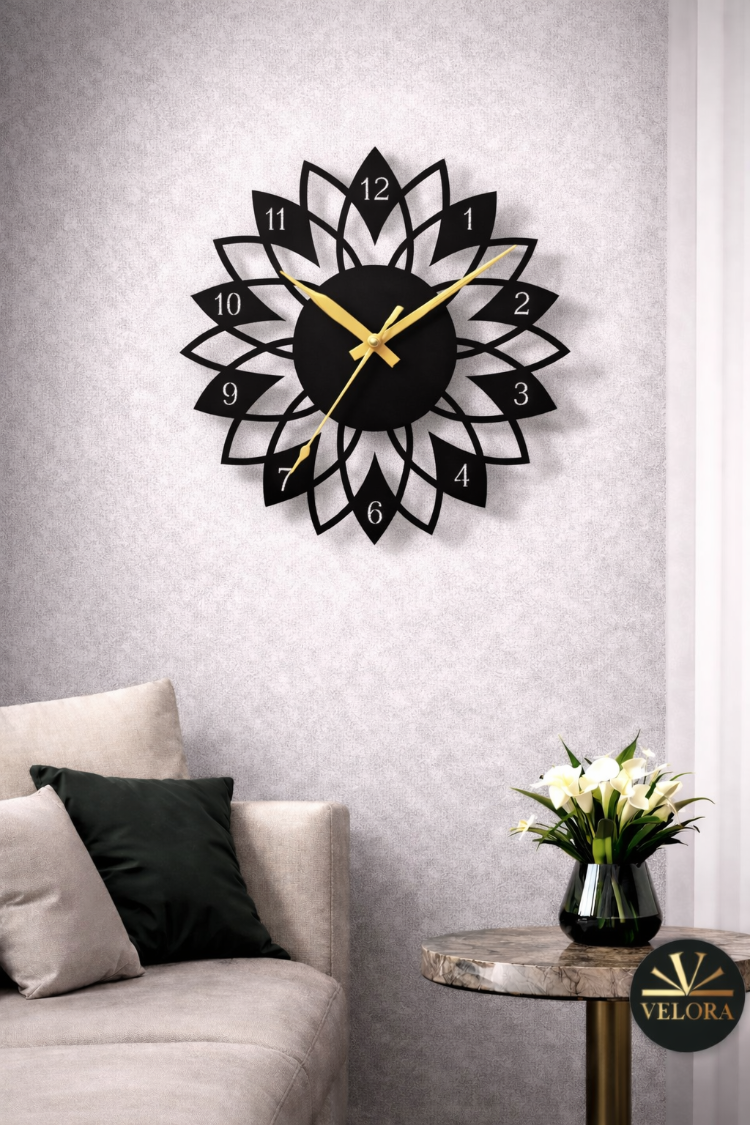 Dekoratif Metal Kesim Saat model 3