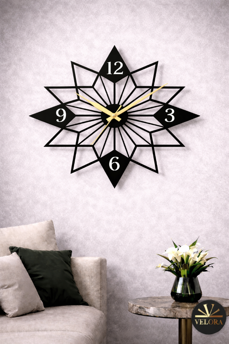 Dekoratif Metal Kesim Saat model 6