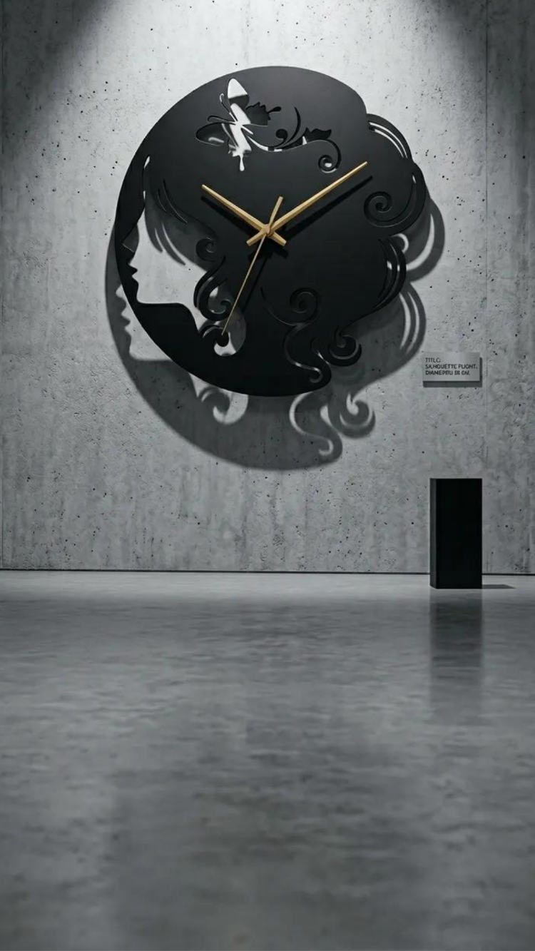 Dekoratif Metal Kesim Saat model 23