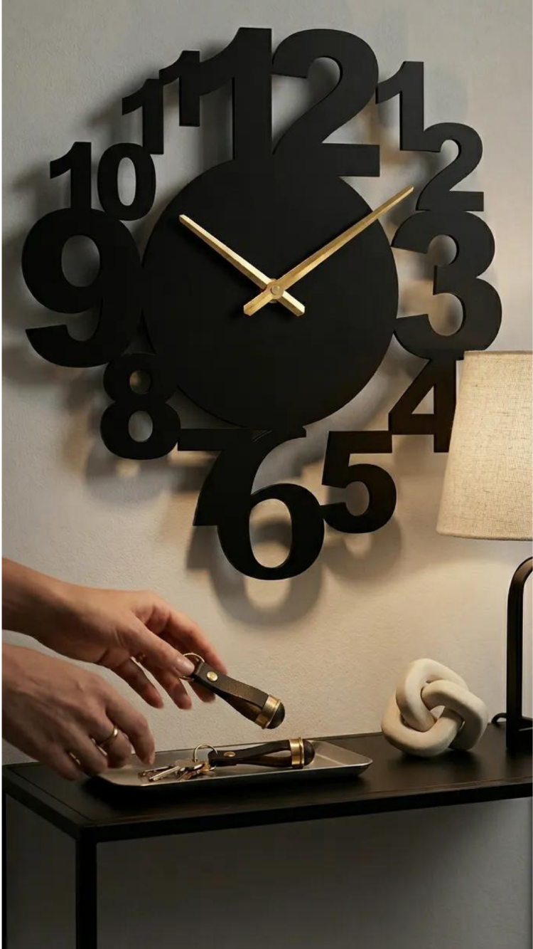 Dekoratif Metal Kesim Saat model 20