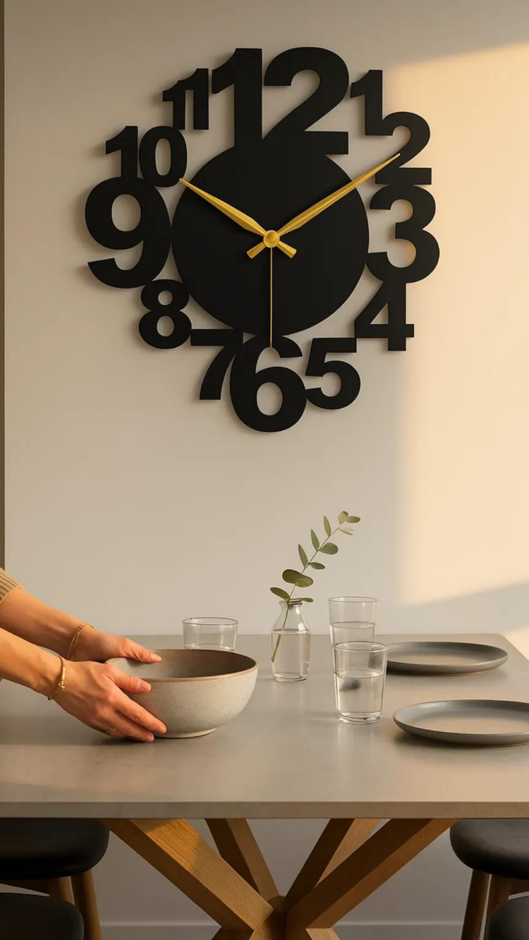 Dekoratif Metal Kesim Saat model 20