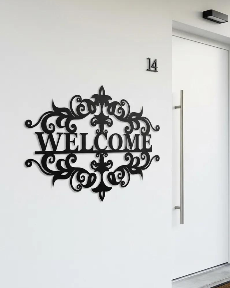 LAZER KESİM METAL WELCOME KAPI YAZISI (KİŞİYE ÖZEL)