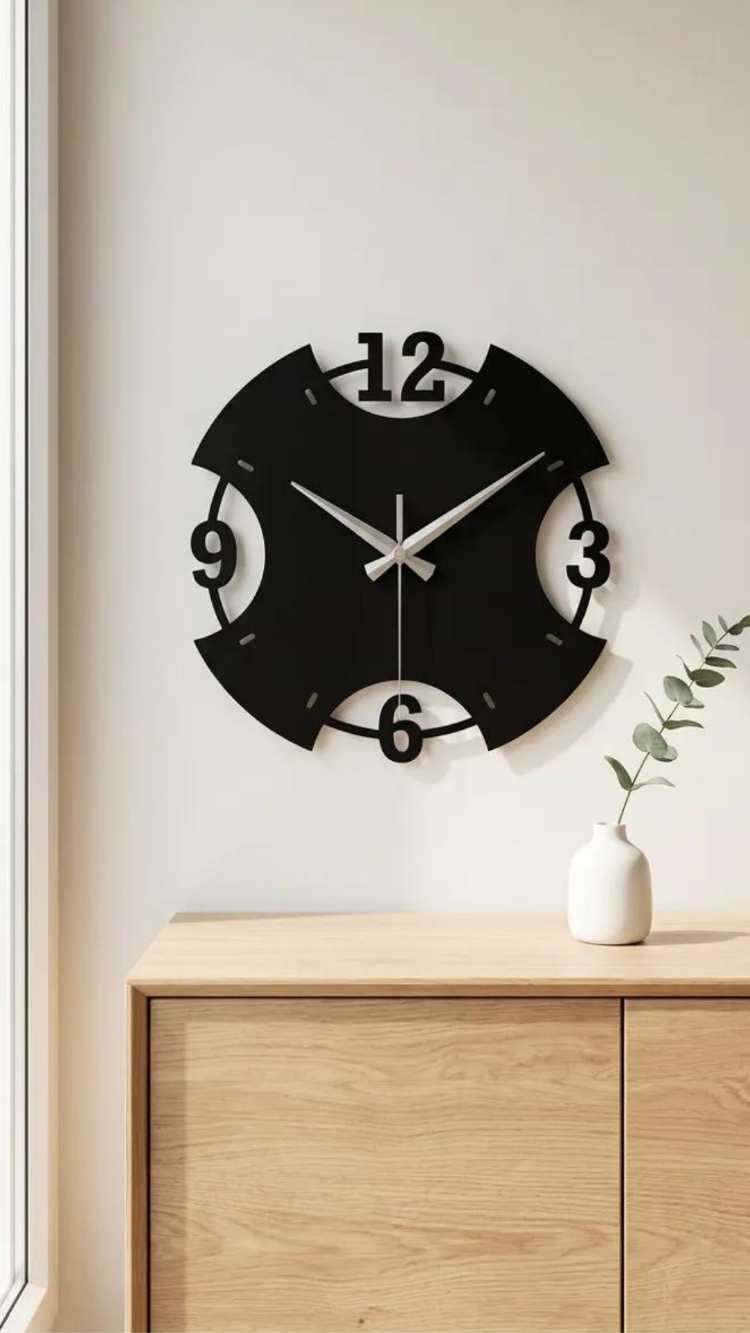 Dekoratif Metal Kesim Saat model 21