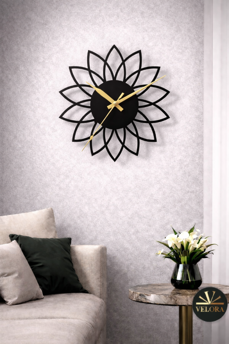 Dekoratif Metal Kesim Saat model 4