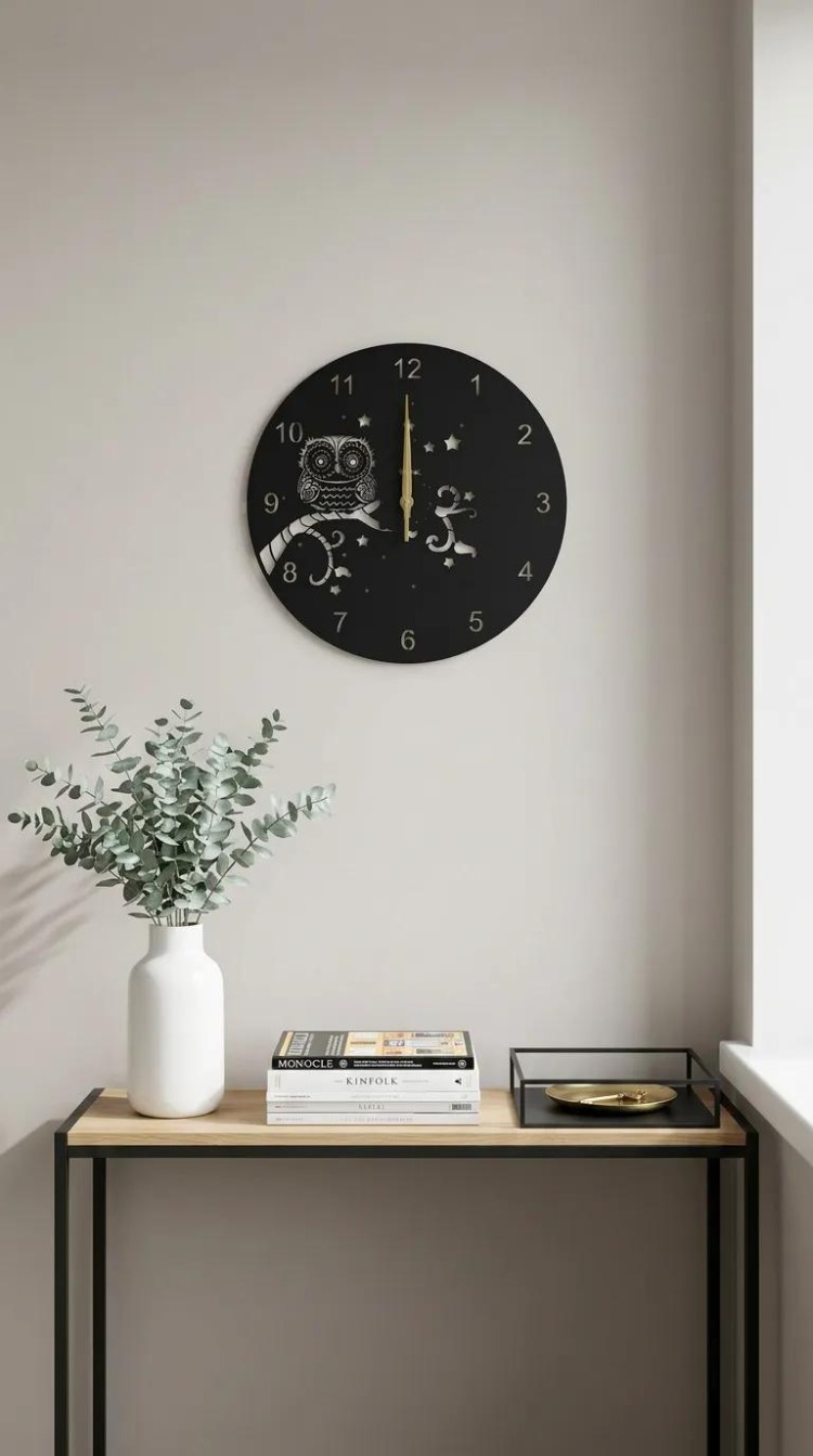 Dekoratif Metal Kesim Saat model 16