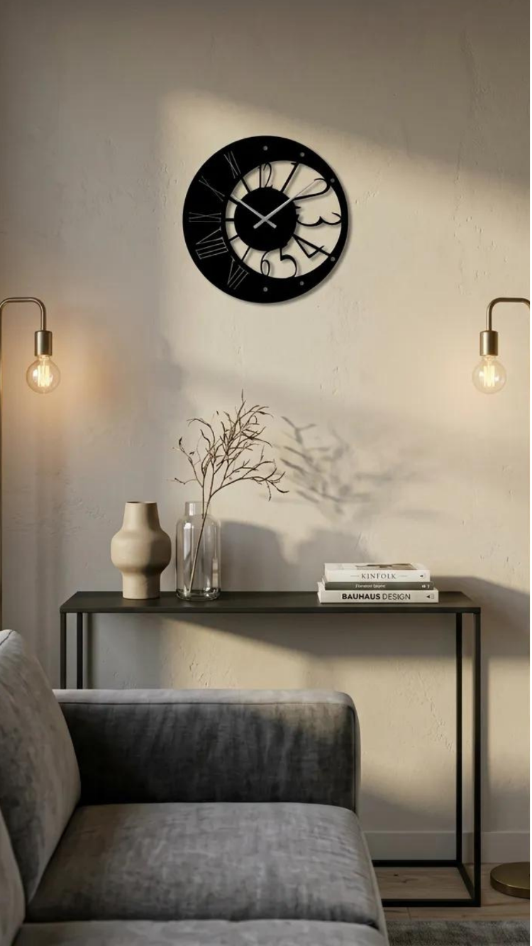 Dekoratif Metal Kesim Saat model 22
