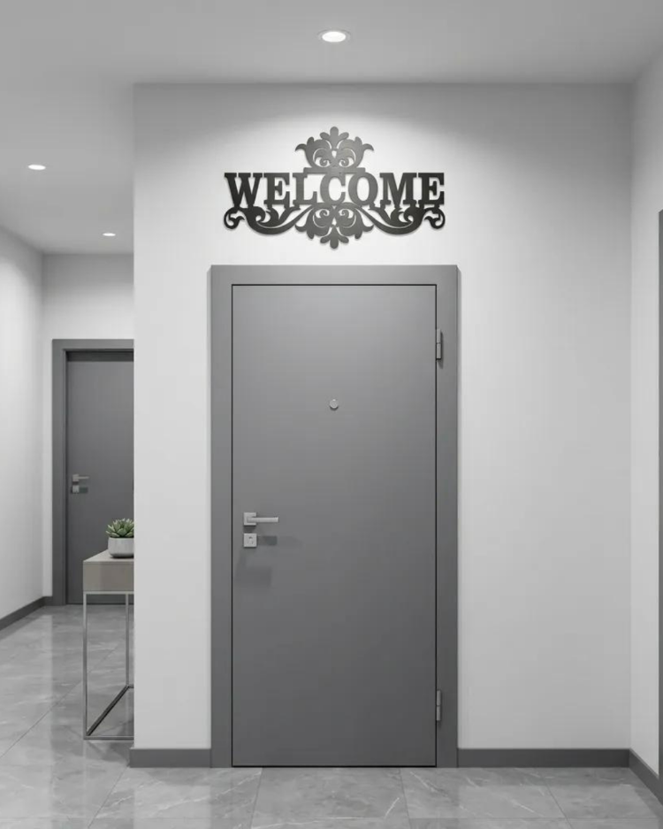 LAZER KESİM METAL WELCOME KAPI YAZISI (KİŞİYE ÖZEL)
