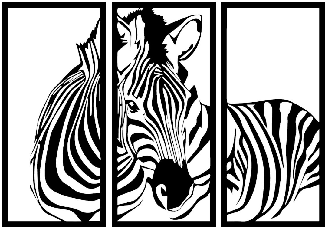 DEKORATİF METAL ZEBRA TABLO