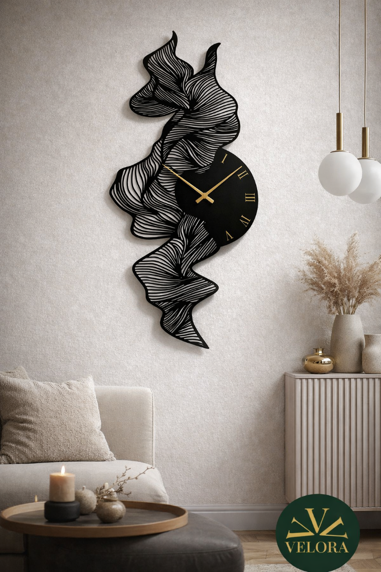 Dekoratif Metal Kesim Saat model 12