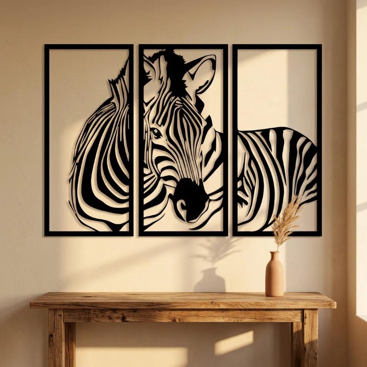 DEKORATİF METAL ZEBRA TABLO