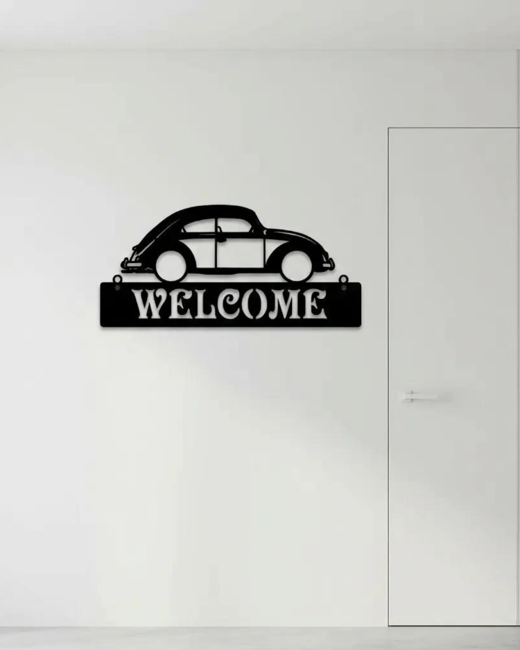 LAZER KESİM METAL WELCOME KAPI YAZISI (KİŞİYE ÖZEL)