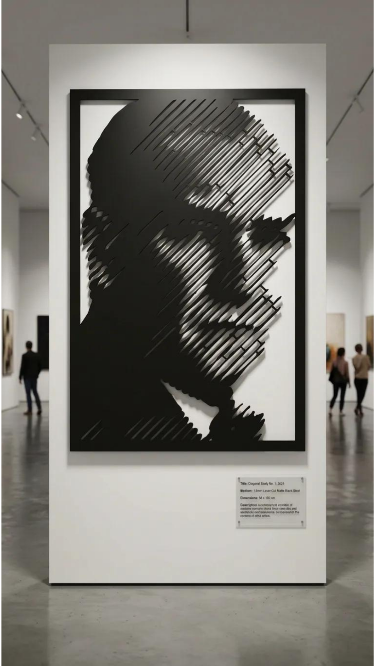 Dekoratif Metal Kesim Atatürk Portre Tablosu
