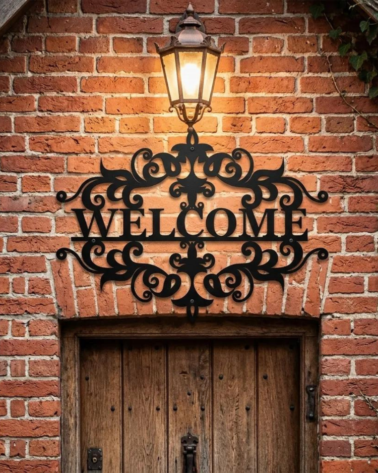 LAZER KESİM METAL WELCOME KAPI YAZISI (KİŞİYE ÖZEL)