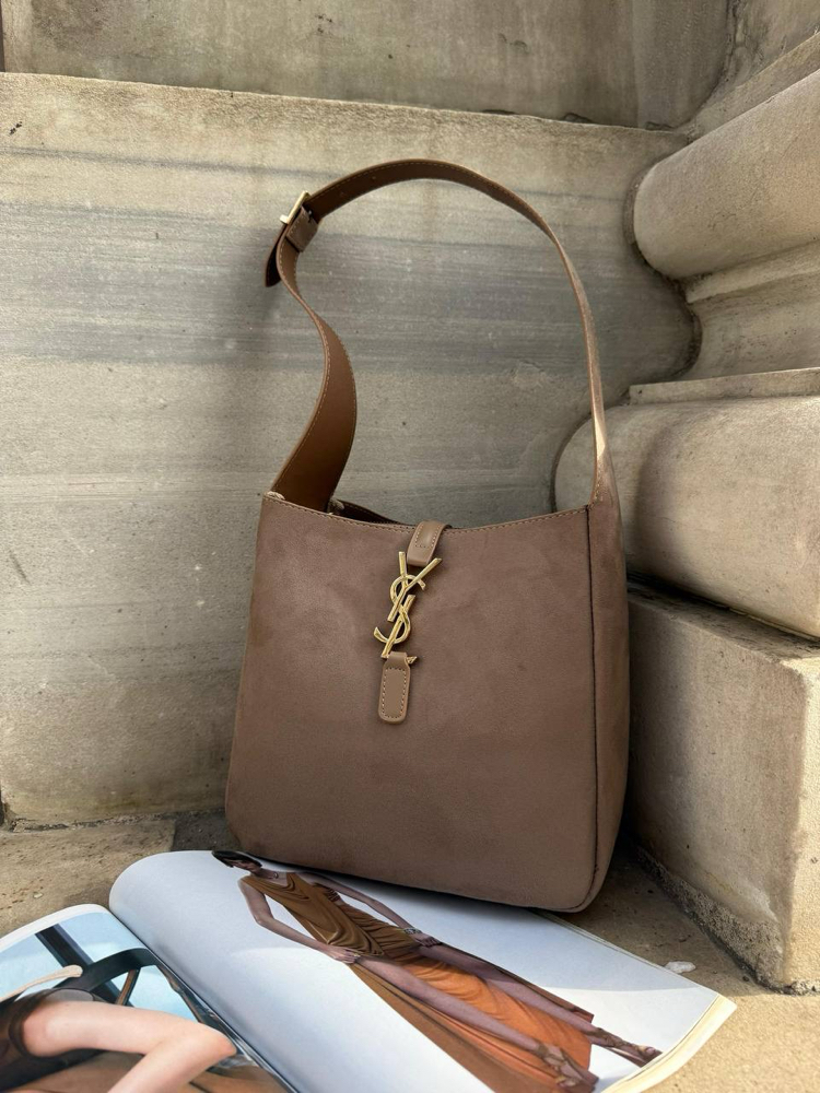 Yves Saint Laurent Süet Çanta - Bej