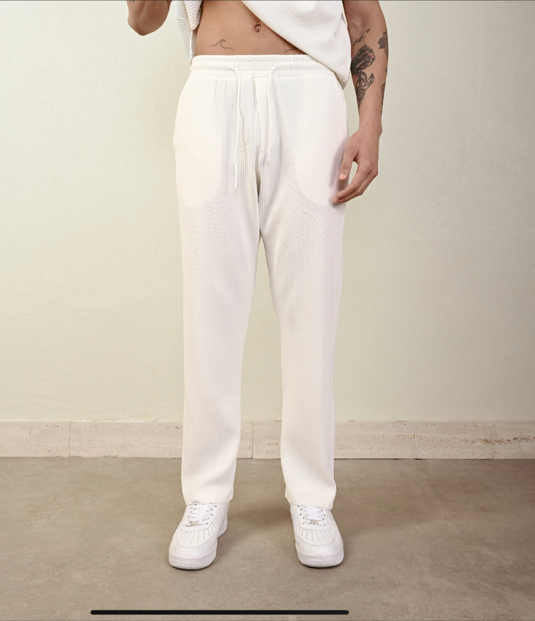 OVERSİZE FİTLLİ JOGGER / BEYAZ
