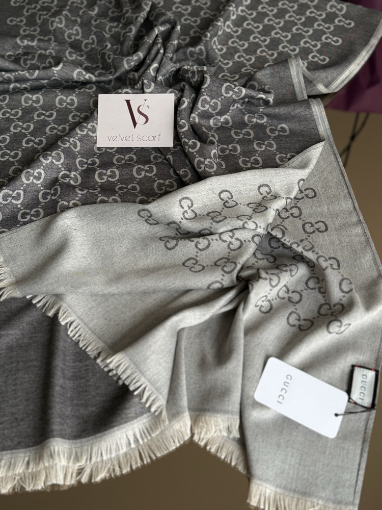 GUCCI YÜN İPEK ŞAL GRİ