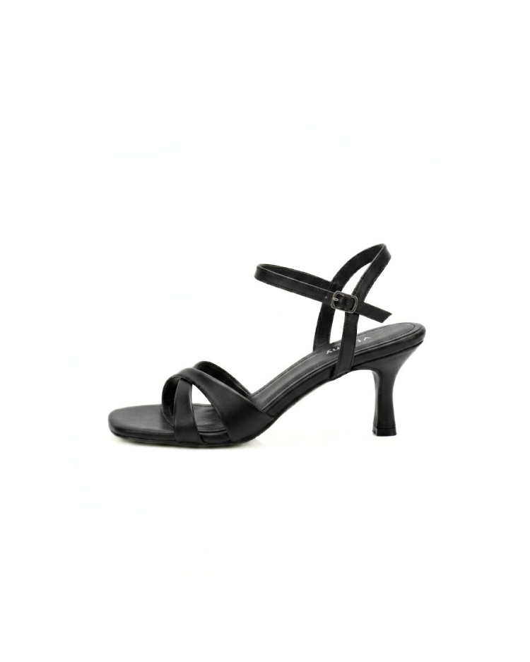 Venedik Liora Siyah Slingback Topuklu Ayakkabı