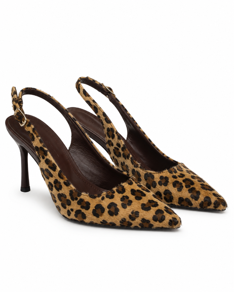 Leopar Slingback Stiletto