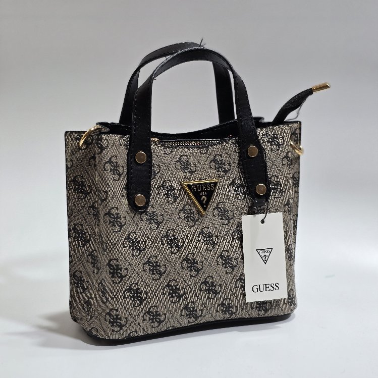 GUESS FÜME RENKLİ KADIN KOL ÇANTASI (1. KALİTE)