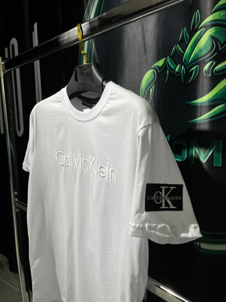 Calvin Klein Beyaz Premium Bisiklet Yaka Tshirt