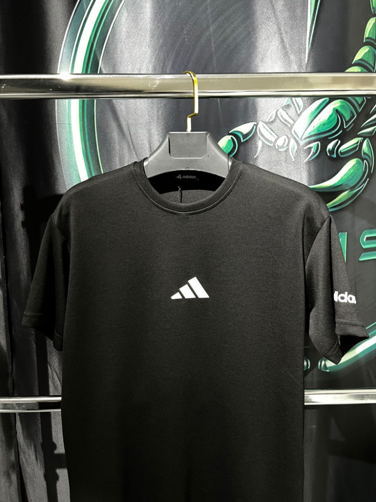 Adidas Siyah Premium Bisiklet Yaka Tshirt