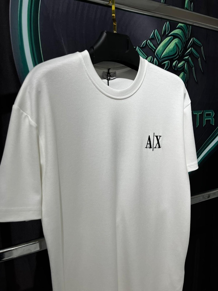 Armani Exchange Beyaz Premium Bisiklet Yaka Tshirt