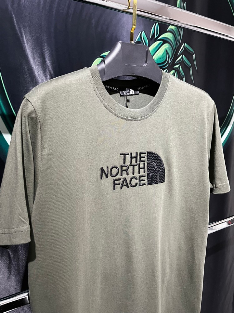 The North Face Haki Premium Bisiklet Yaka Tshirt