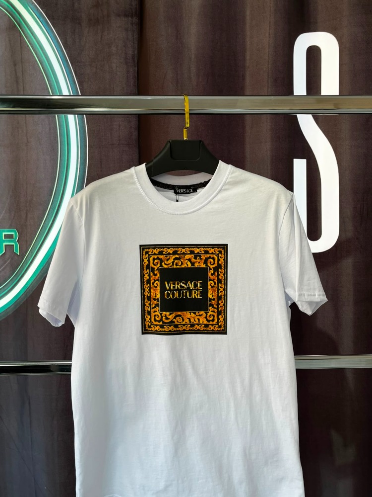 Versace Couture Beyaz Premium Bisiklet Yaka T-Shirt