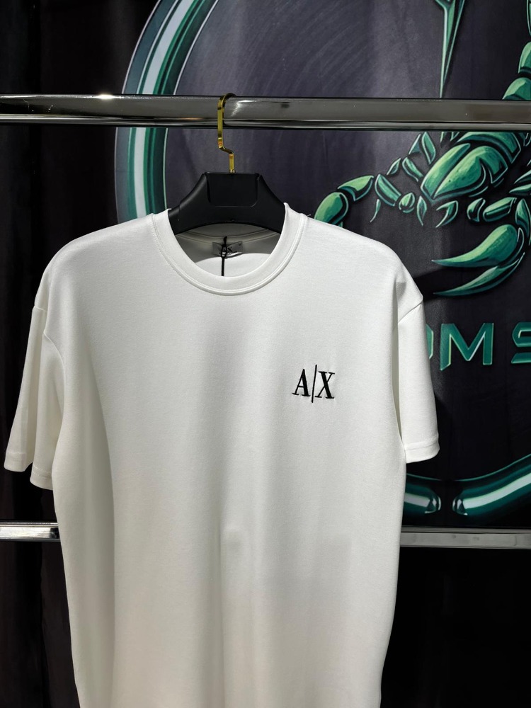 Armani Exchange Beyaz Premium Bisiklet Yaka Tshirt