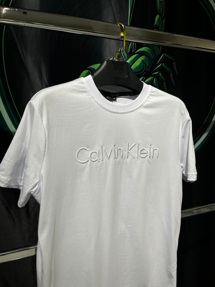 Calvin Klein Beyaz Premium Bisiklet Yaka Tshirt