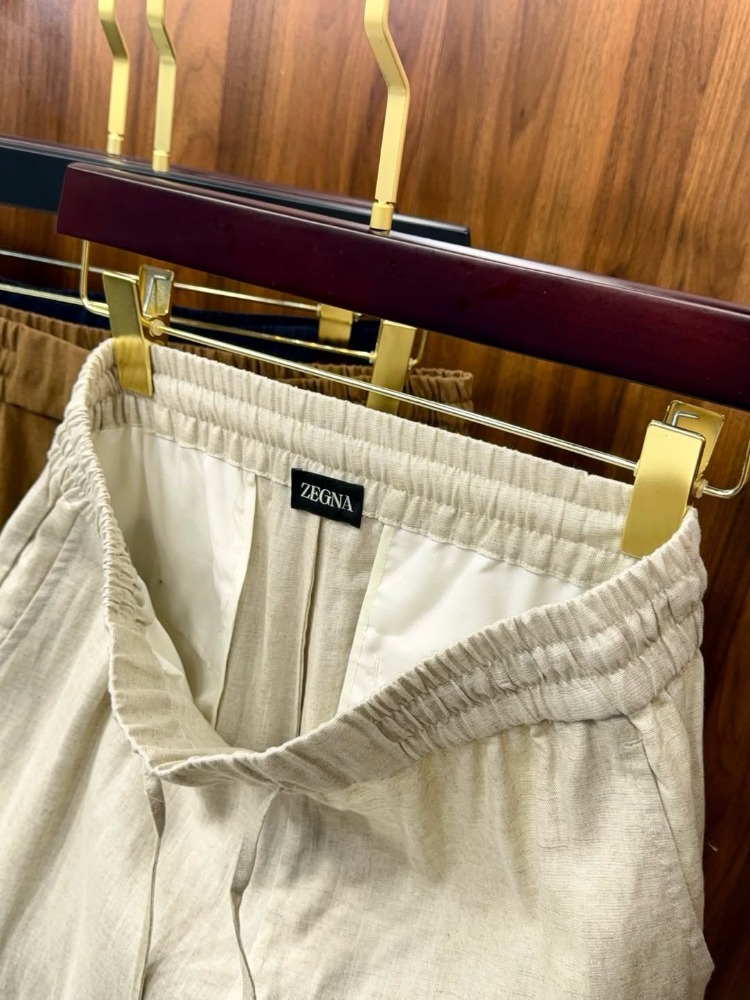 Zegna Linen Drawstring Trousers