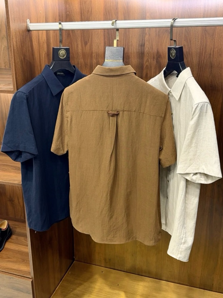 Zegna Linen Short-Sleeve Shirt