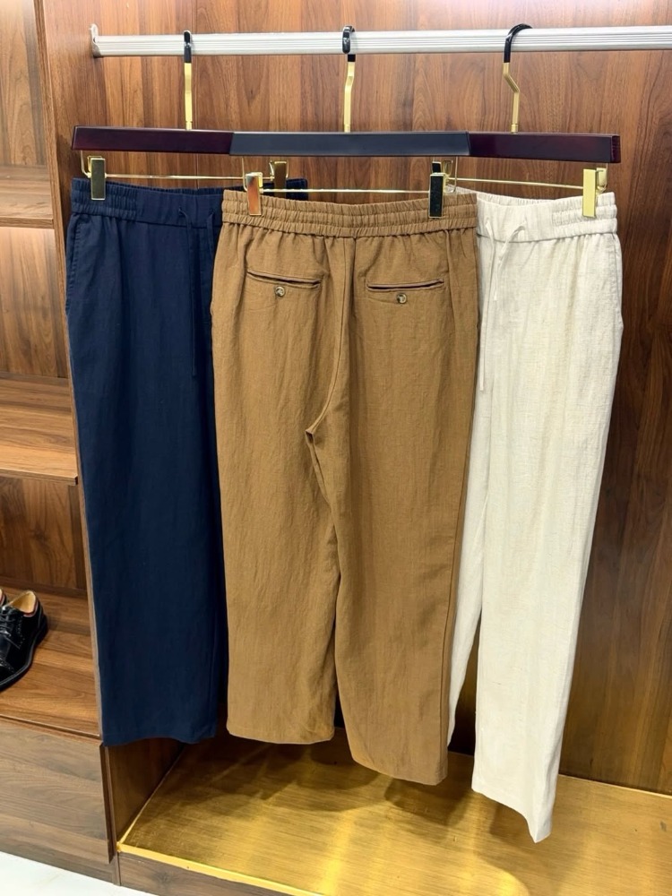 Zegna Linen Drawstring Trousers