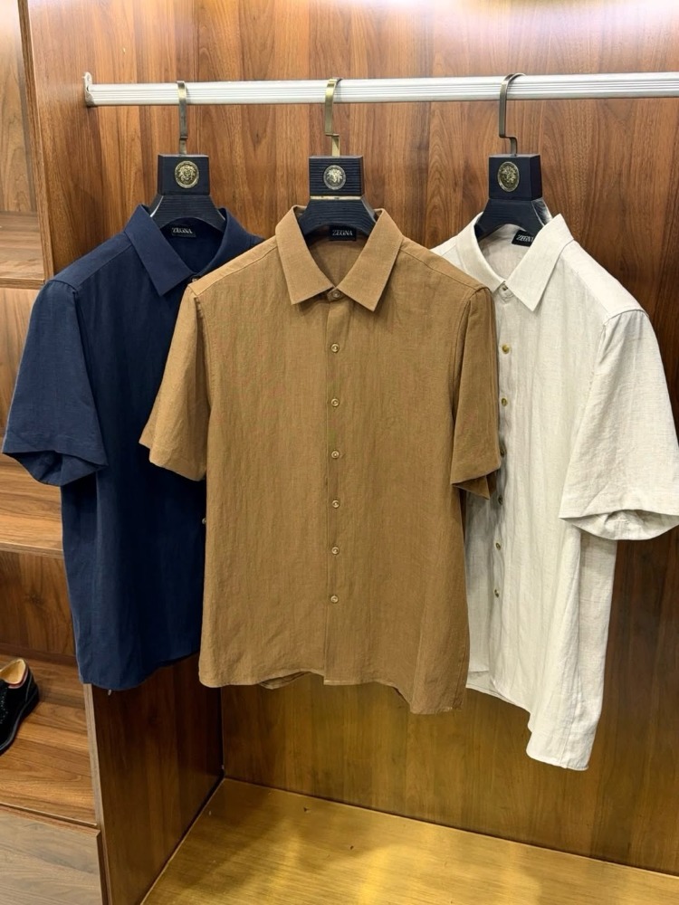 Zegna Linen Short-Sleeve Shirt