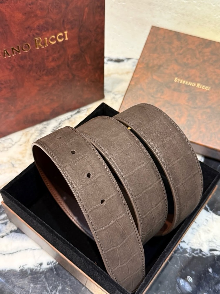 Stefano Ricci Eagle Buckle Crocodile Belt