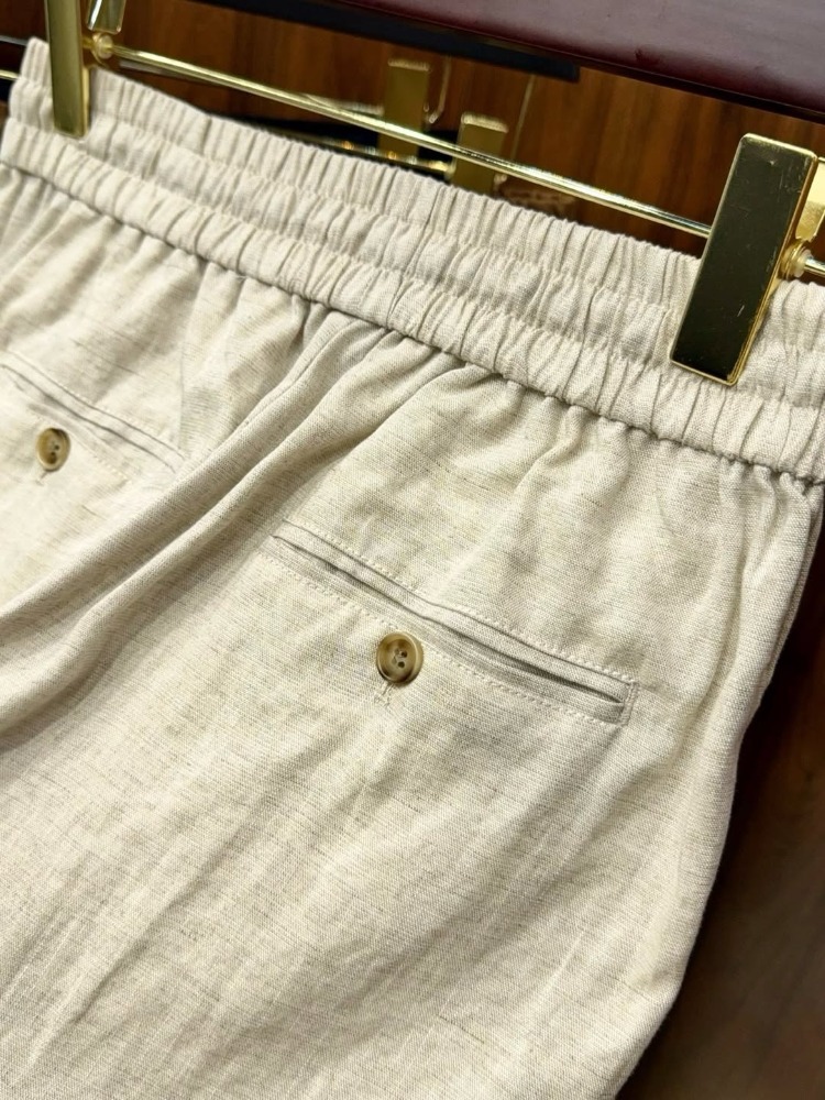 Zegna Linen Drawstring Trousers